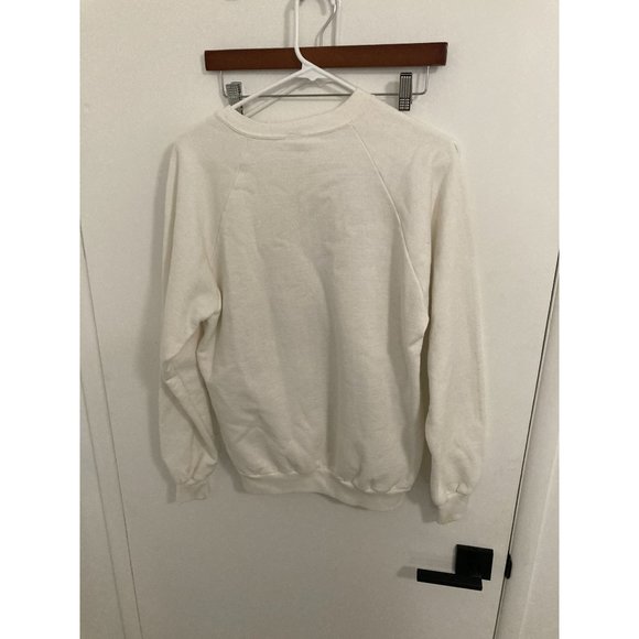 B.J. Design Concepts Vintage Women's Holiday Sweatshirt, White, Large - Picture 2 of 4